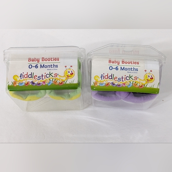 NEW Baby Booties, 2 Pairs, Zebra & Duck, 0-6 Months - Picture 4 of 5